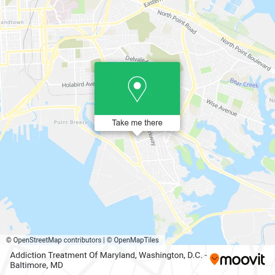 Addiction Treatment Of Maryland map