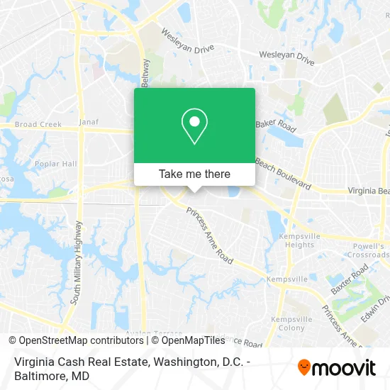 Virginia Cash Real Estate map