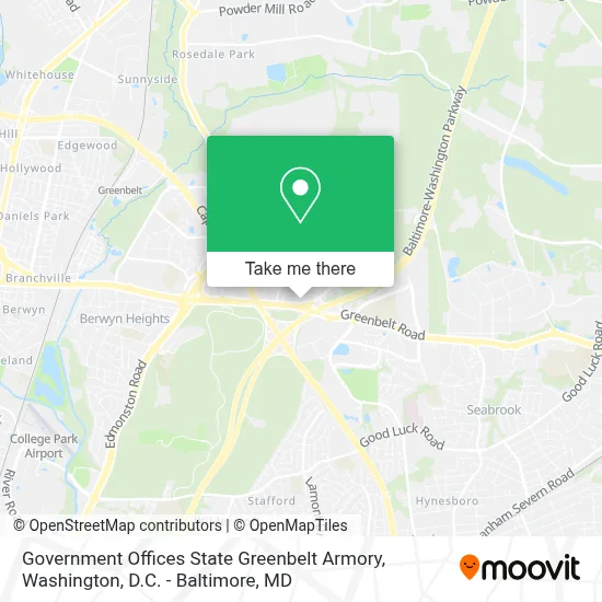 Government Offices State Greenbelt Armory map