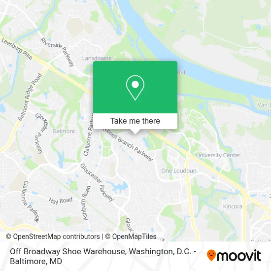 Off Broadway Shoe Warehouse map