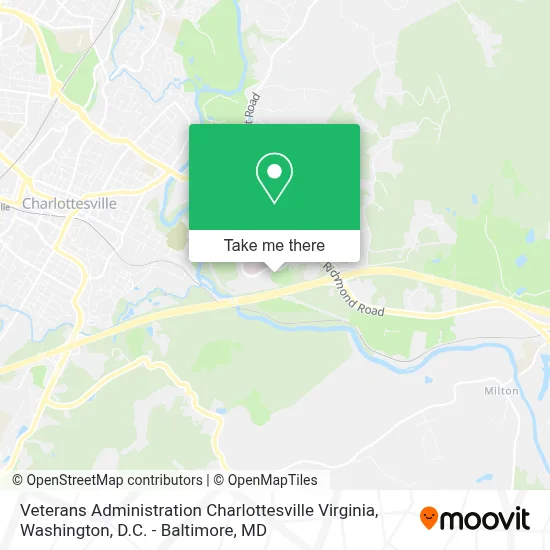 Veterans Administration Charlottesville Virginia map