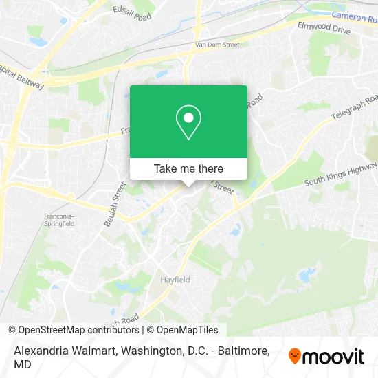 Alexandria Walmart map
