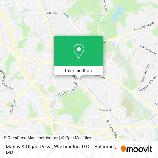 Manny & Olga's Pizza map