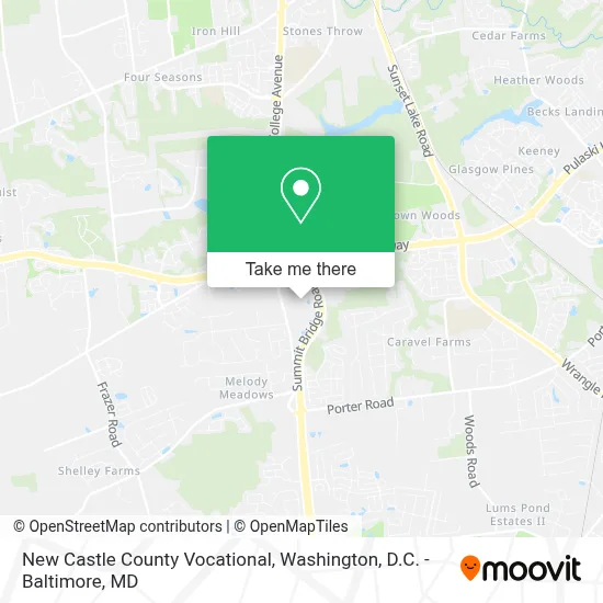 New Castle County Vocational map