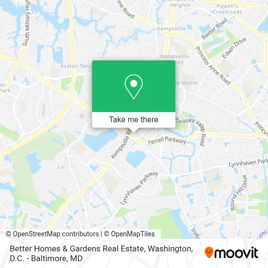 Better Homes & Gardens Real Estate map