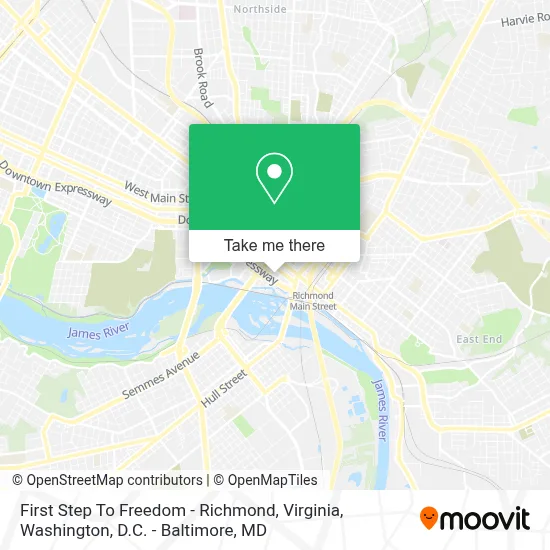 First Step To Freedom - Richmond, Virginia map