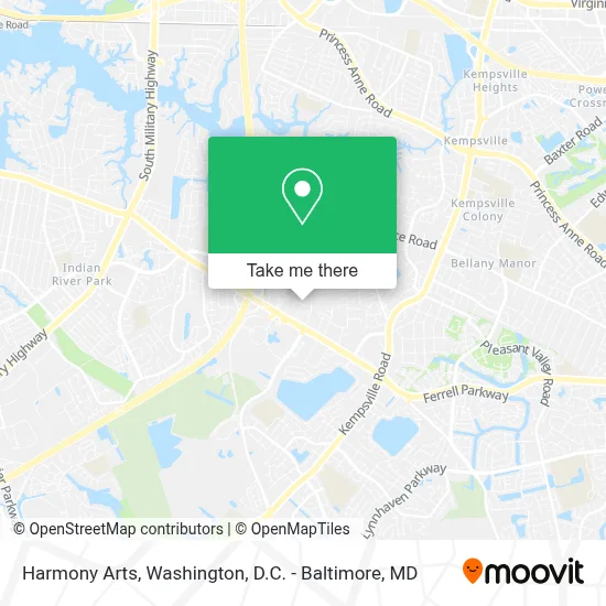 Harmony Arts map