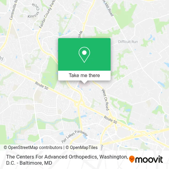 The Centers For Advanced Orthopedics map
