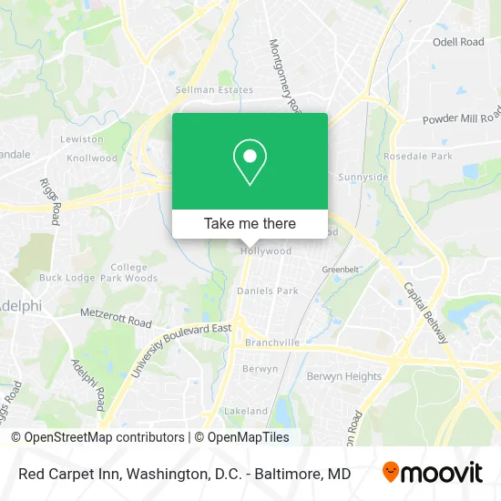 Red Carpet Inn map