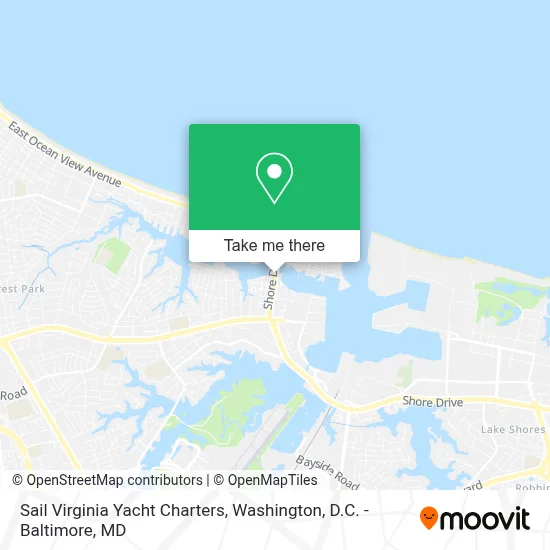 Sail Virginia Yacht Charters map