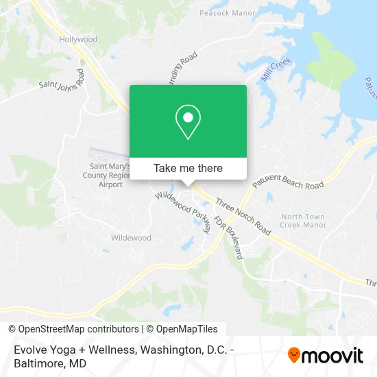 Evolve Yoga + Wellness map