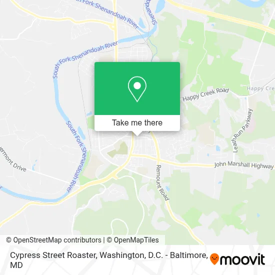 Cypress Street Roaster map
