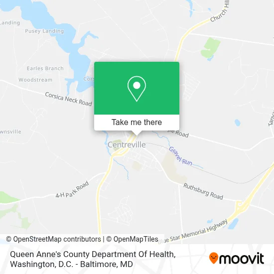 Queen Anne's County Department Of Health map