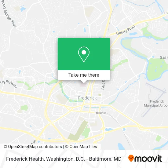 Frederick Health map