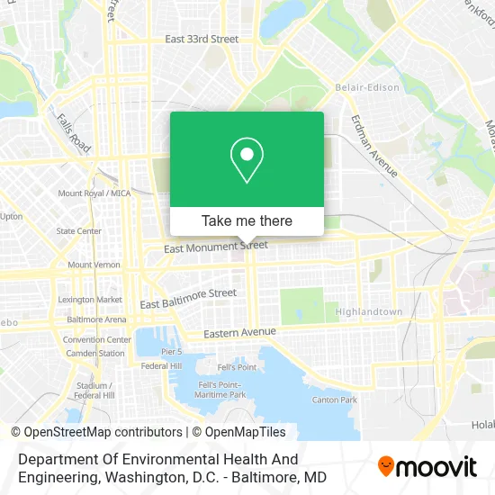 Department Of Environmental Health And Engineering map