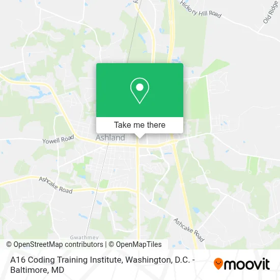 A16 Coding Training Institute map