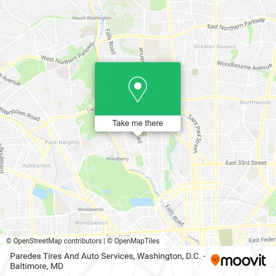 Paredes Tires And Auto Services map