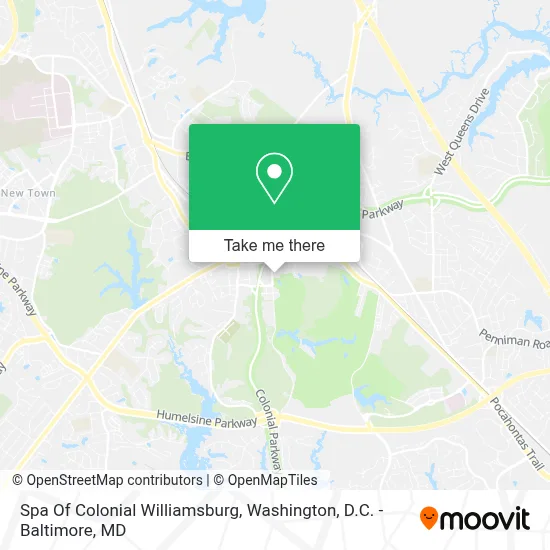 Spa Of Colonial Williamsburg map