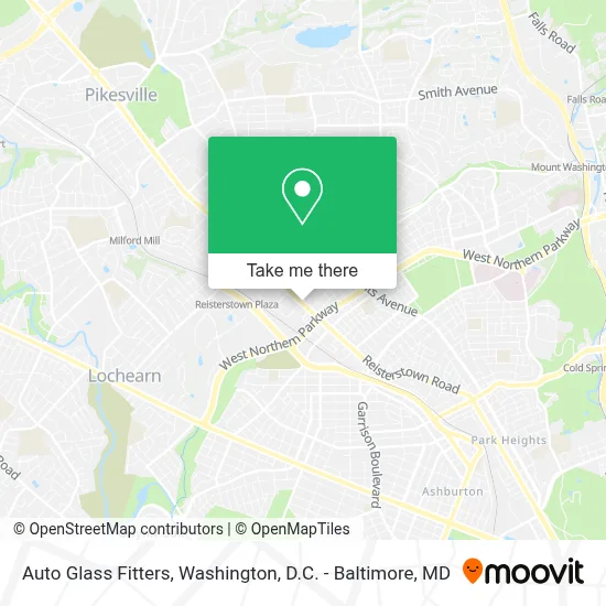 Auto Glass Fitters map