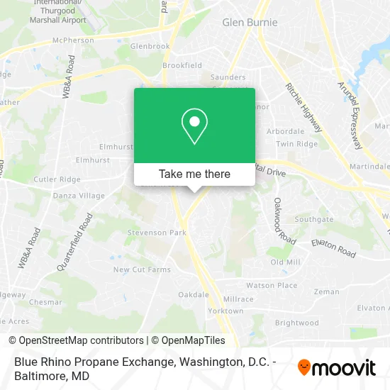 Blue Rhino Propane Exchange map