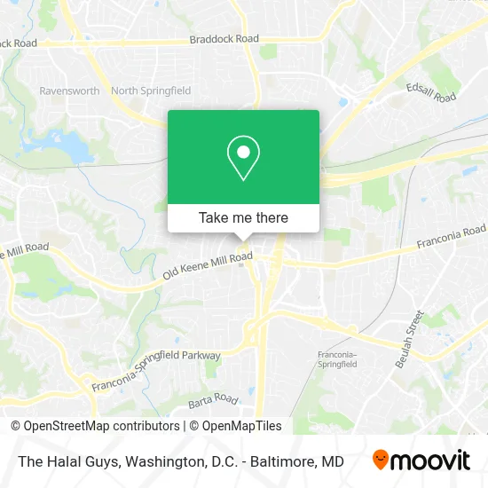 The Halal Guys map
