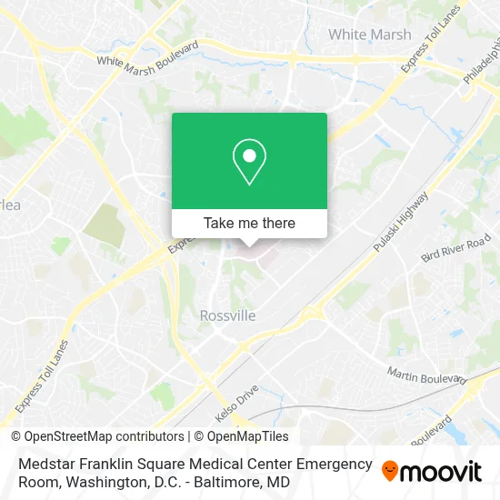 Medstar Franklin Square Medical Center Emergency Room map