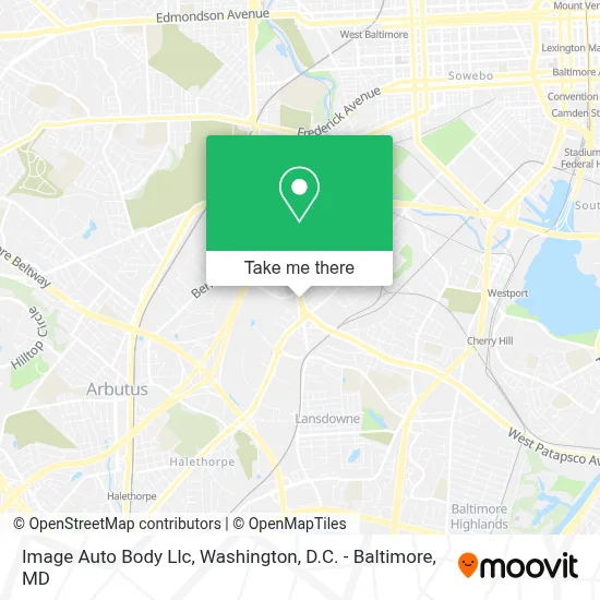 Image Auto Body Llc map