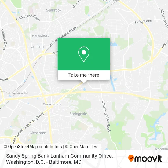 Sandy Spring Bank Lanham Community Office map