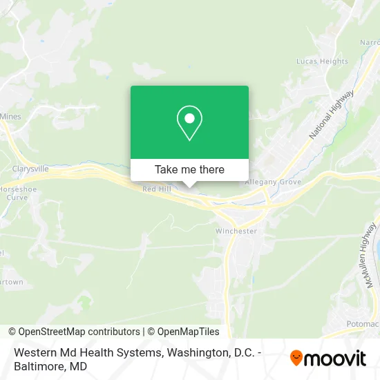 Western Md Health Systems map