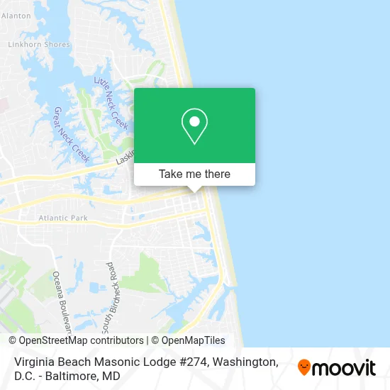 Virginia Beach Masonic Lodge #274 map