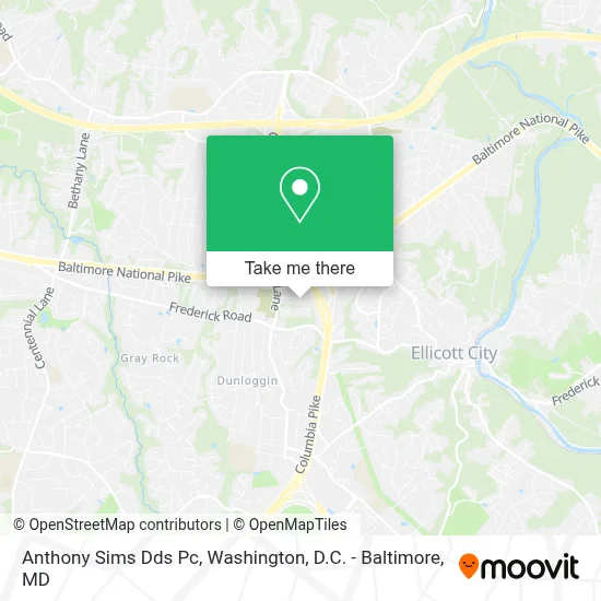 Anthony Sims Dds Pc map