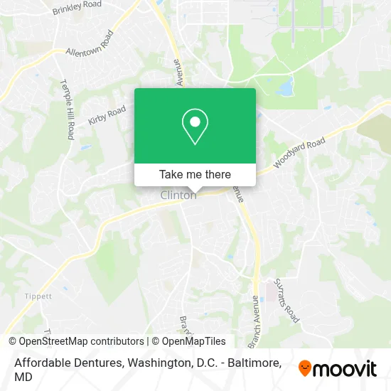 Affordable Dentures map