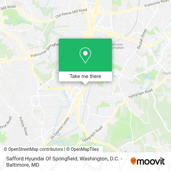 Safford Hyundai Of Springfield map