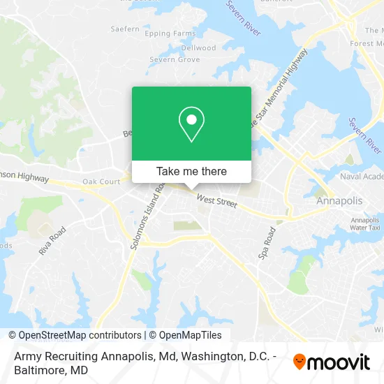 Army Recruiting Annapolis, Md map