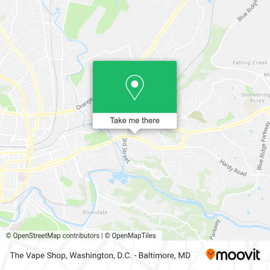The Vape Shop map
