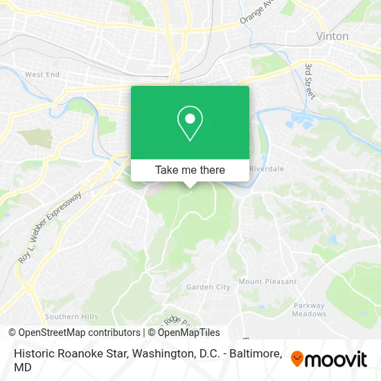 Historic Roanoke Star map