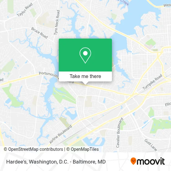 Hardee's map