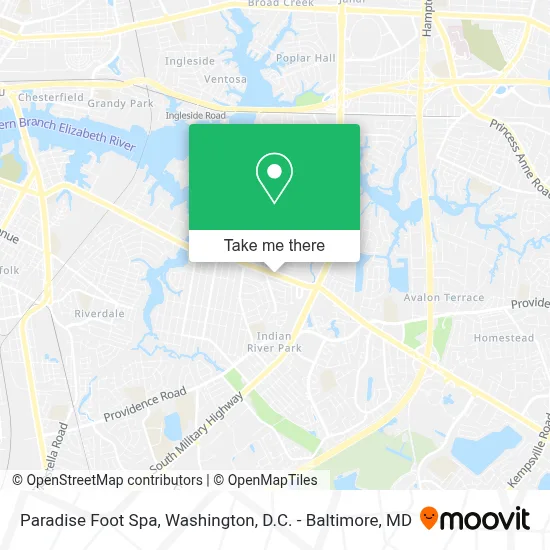 Paradise Foot Spa map