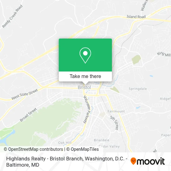 Highlands Realty - Bristol Branch map