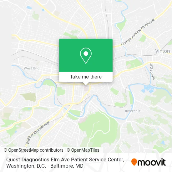 Quest Diagnostics Elm Ave Patient Service Center map