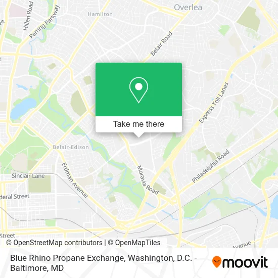 Blue Rhino Propane Exchange map