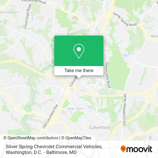 Silver Spring Chevrolet Commercial Vehicles map