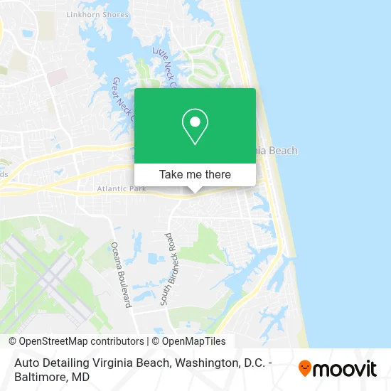 Auto Detailing Virginia Beach map