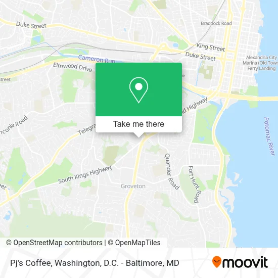 Pj's Coffee map