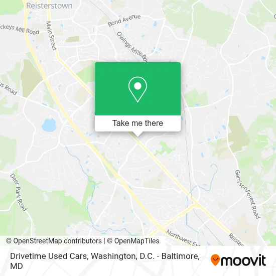 Drivetime Used Cars map
