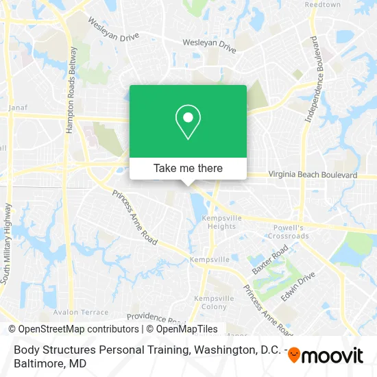 Body Structures Personal Training map