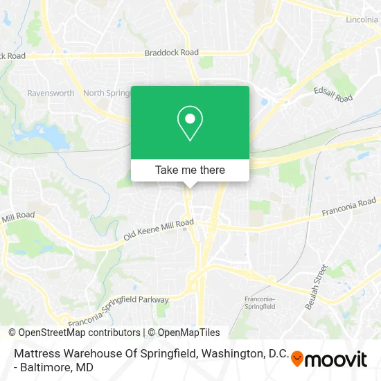 Mattress Warehouse Of Springfield map