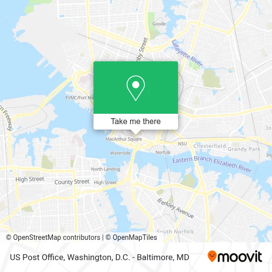 Us Post Office map