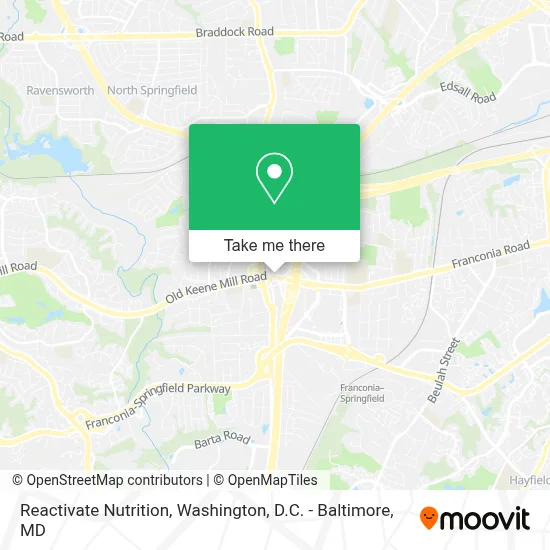 Reactivate Nutrition map