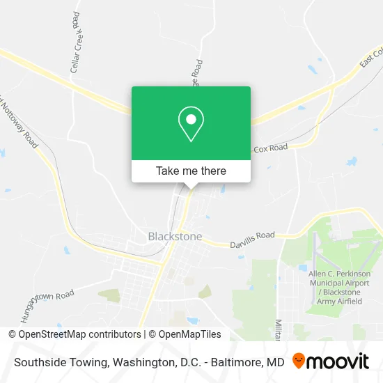 Southside Towing map